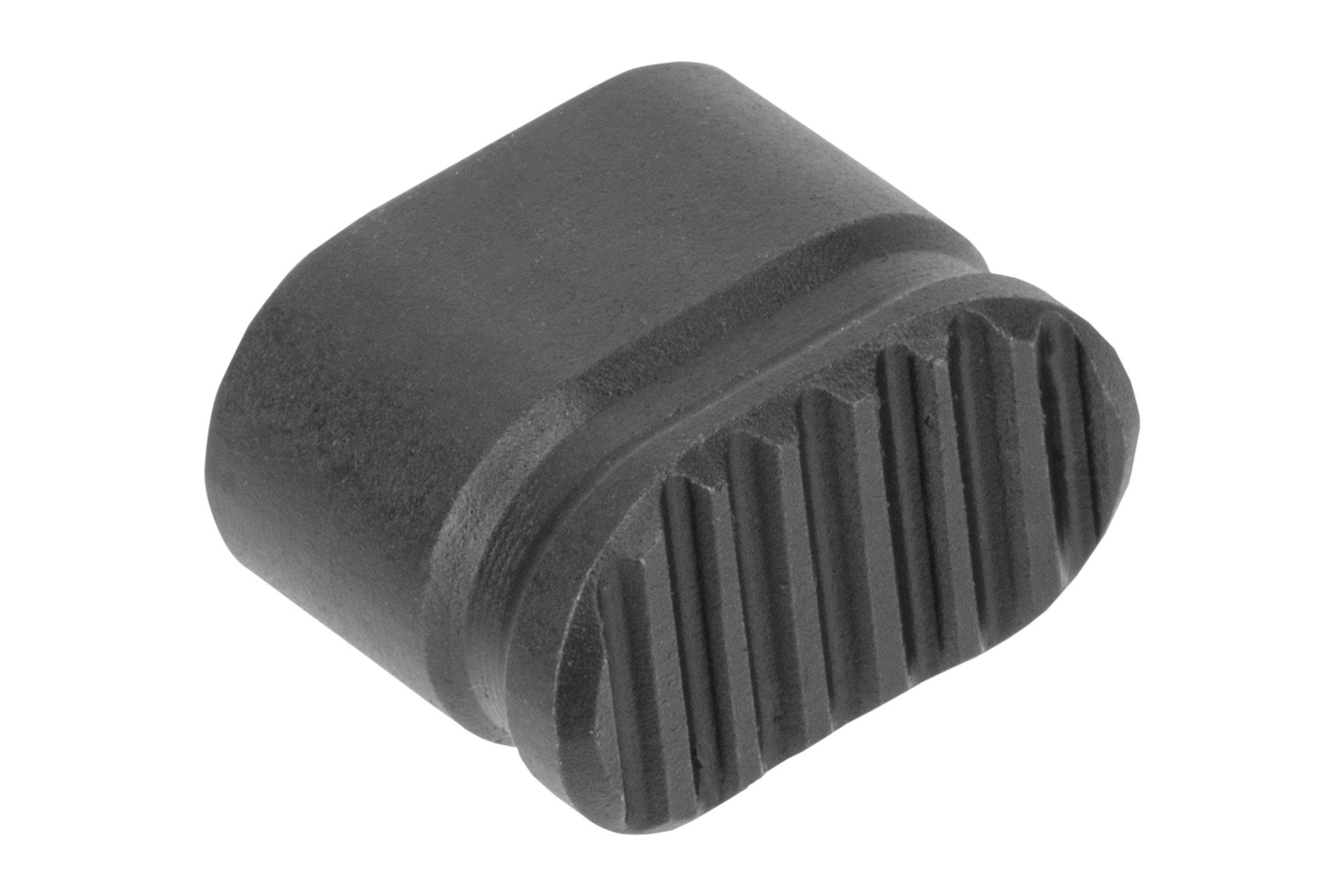 Forward Controls Design Heavy Enhanced AR-15 Magazine Release Button - Blind Hole - Serrated - Black